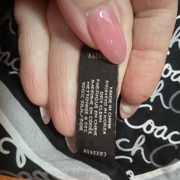 Black and White Coach Scarf - Picture 3 of 3